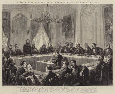 A Sitting of the Brussels Conference on the Usages of War by Joseph Nash